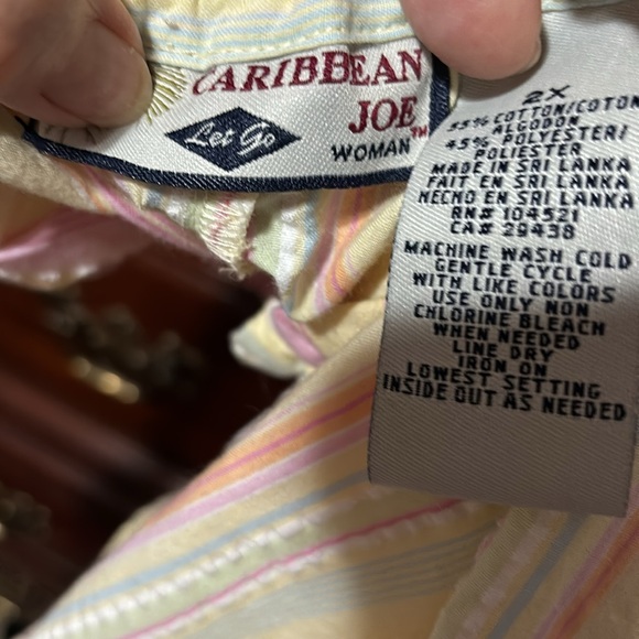 Seersucker Caribbean Joe 2X capries NWO - Picture 4 of 4